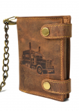 Vintage wallet Kombibörse Truck Leder